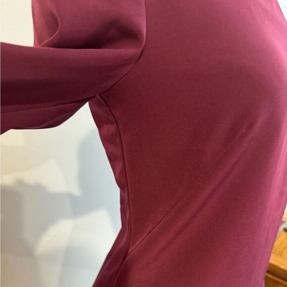 Milly | Women's Cady Bell Sleeve Dress in Wine, Size 0 - Picture 4 of 12